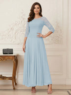 Briana Mae Sky Blue back view mother of the bride dress
