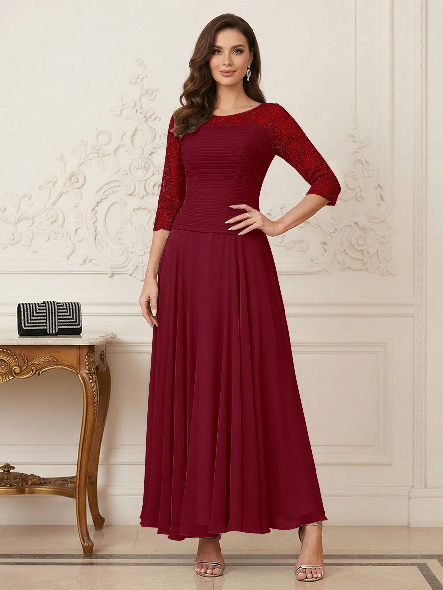 Briana Mae Burgundy back view mother of the bride dress