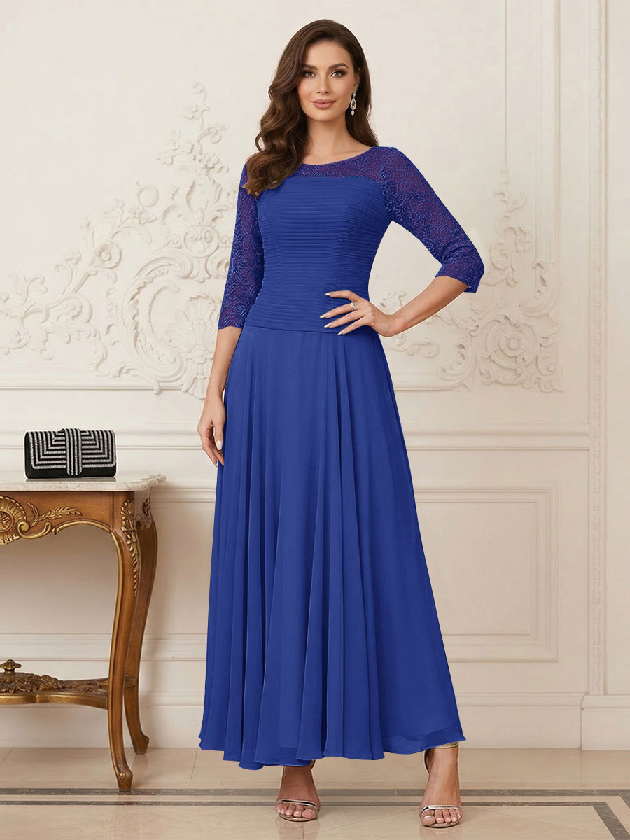 Briana Mae Royal Blue back view mother of the bride dress