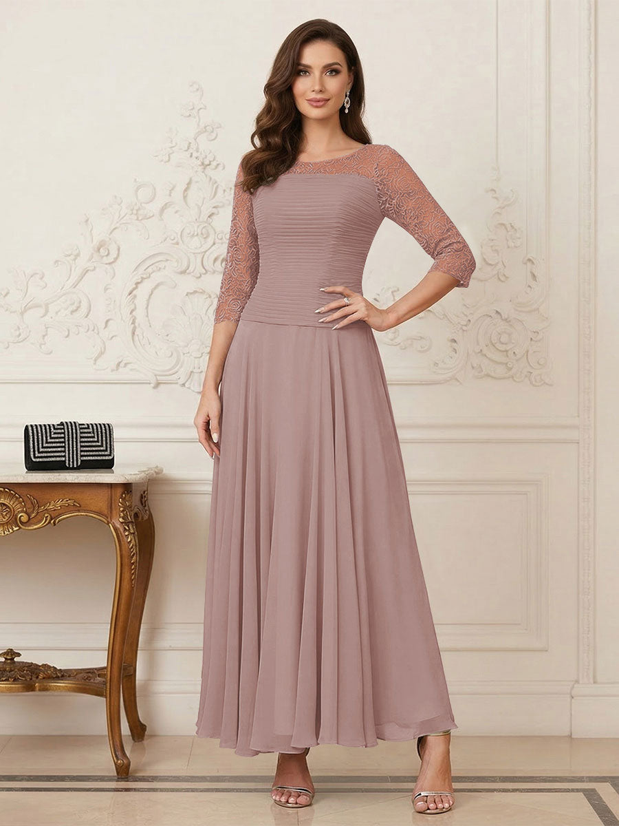 Briana Mae Mauve front view mother of the bride dress