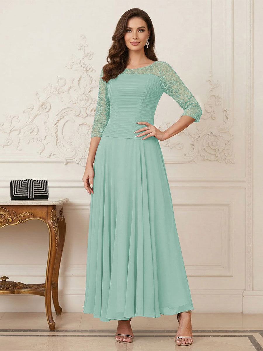 Briana Mae Mint Green front view mother of the bride dress