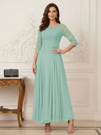 Briana Mae Mint Green front view mother of the bride dress