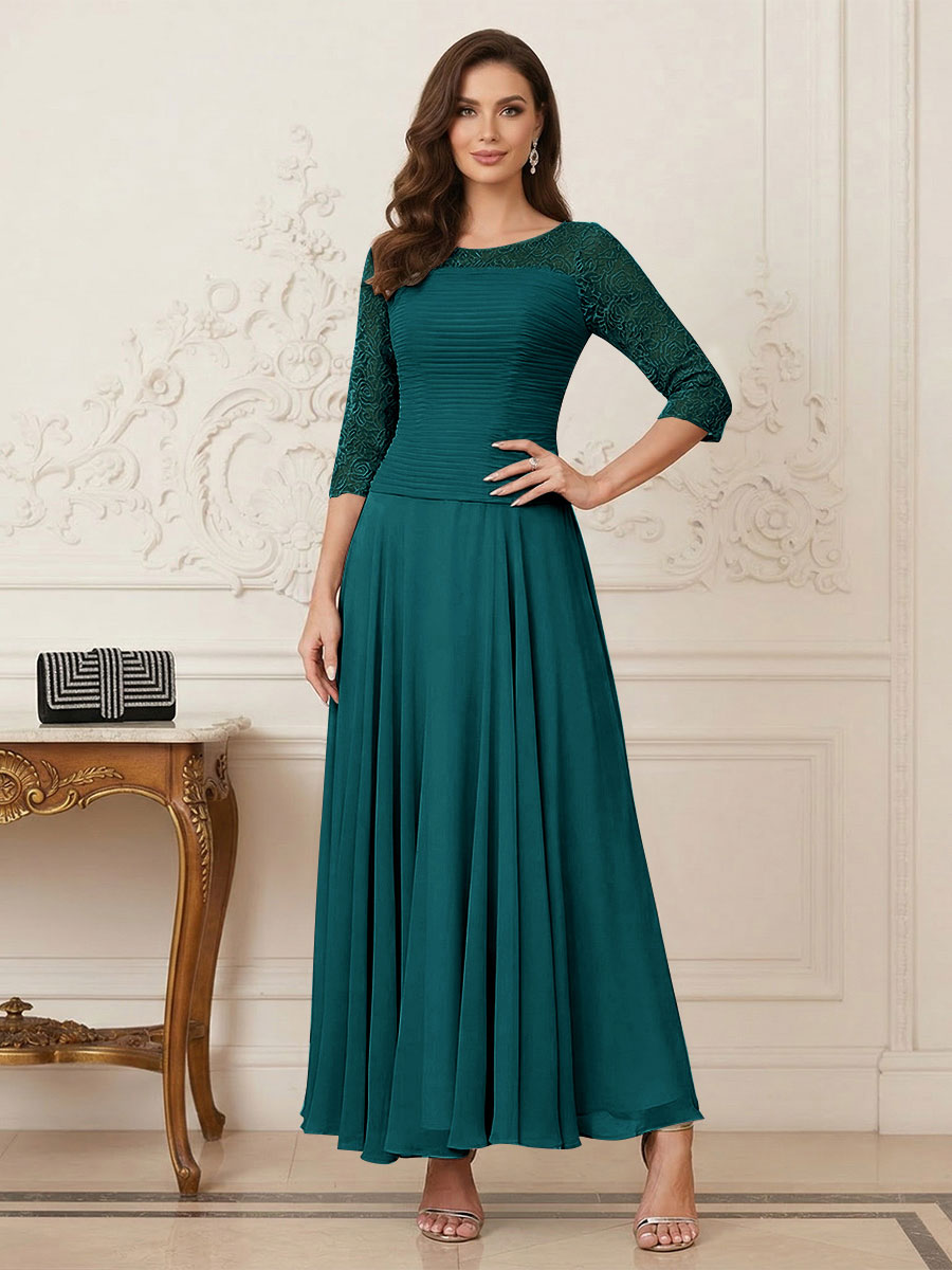 Briana Mae Peacock front view mother of the bride dress