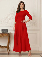 Briana Mae Red front view mother of the bride dress
