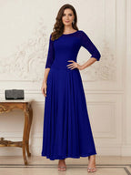 Briana Mae Royal Blue side view mother of the bride dress
