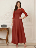 Briana Mae Rust front view mother of the bride dress