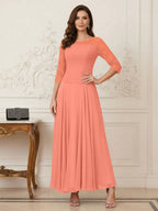 Briana Mae Coral back view mother of the bride dress