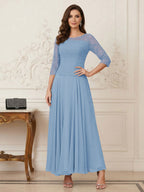 Briana Mae Sky Blue side view mother of the bride dress