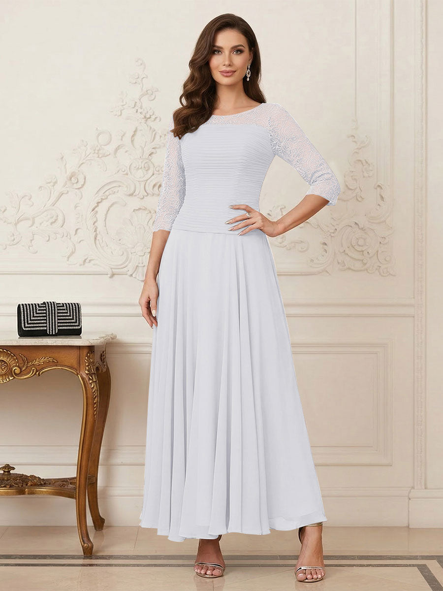 Briana Mae White front view mother of the bride dress