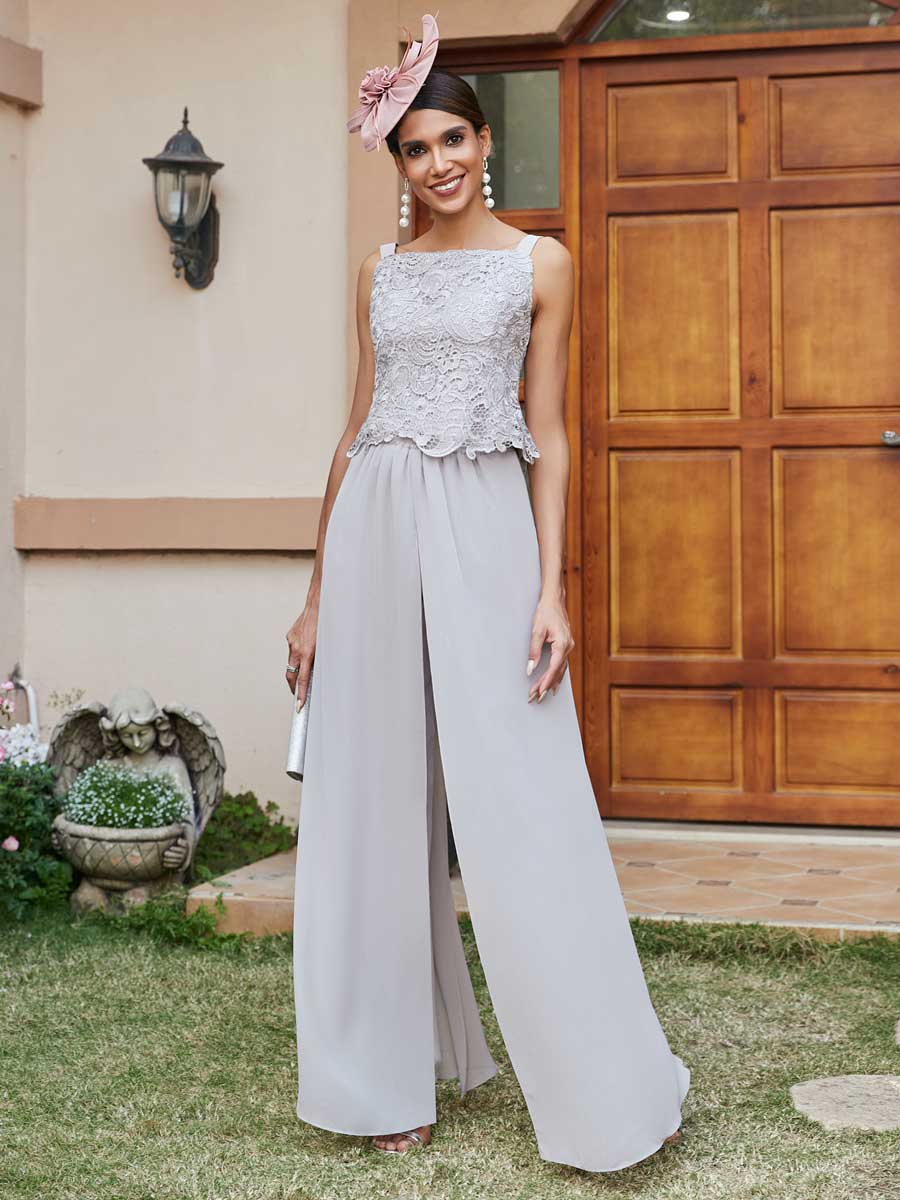 Severine silver detail view mother of the bride outfit