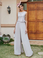 Severine silver detail view mother of the bride outfit