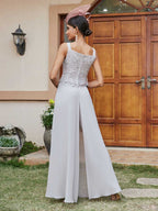 Severine silver detail view 1 mother of the bride outfit