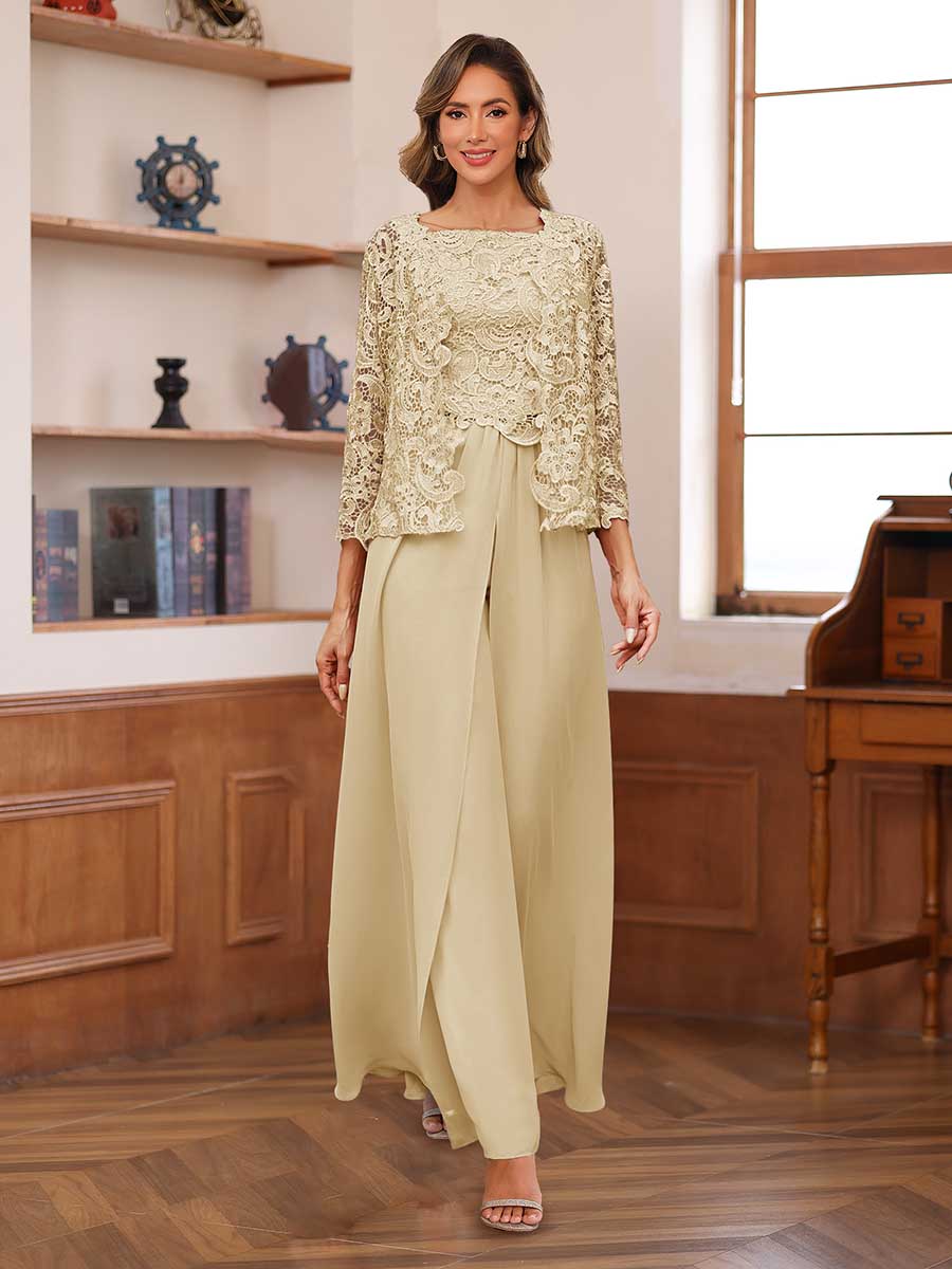 Severine champagne alternate front view 2 mother of the bride outfit