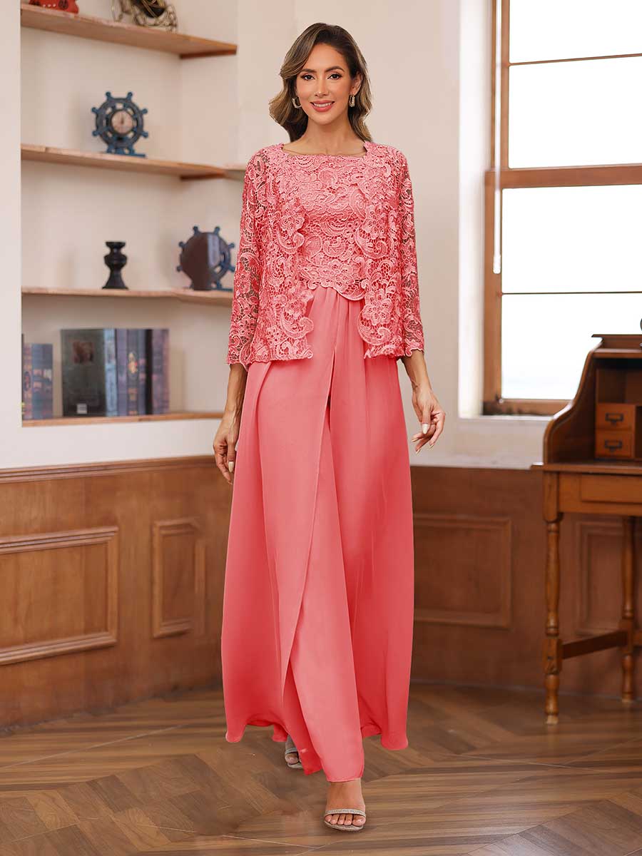 Severine coral alternate front view 2 mother of the bride outfit