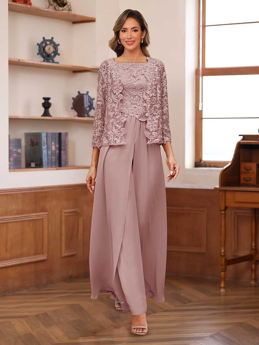 Severine dusty rose alternate front view 2 mother of the bride outfit