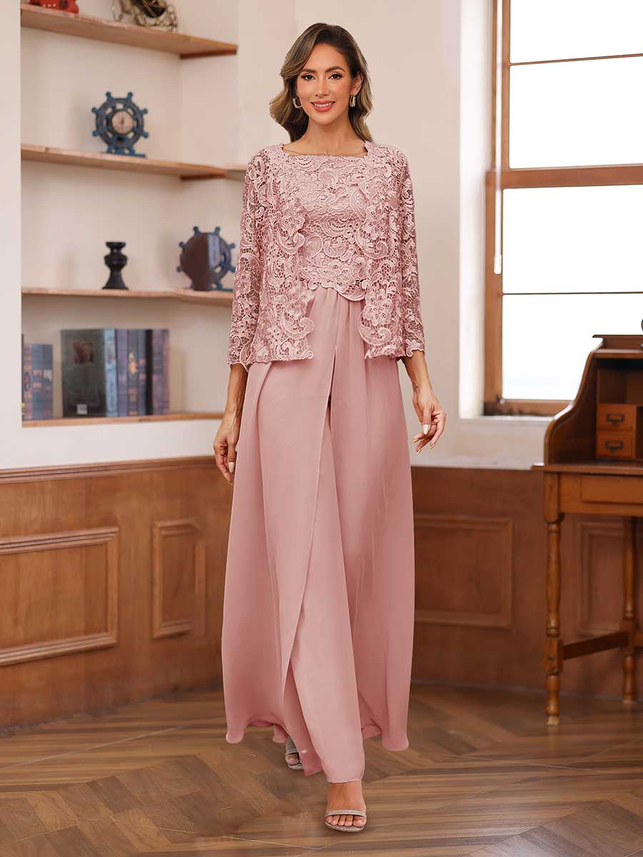 Severine dusty rose front view mother of the bride outfit