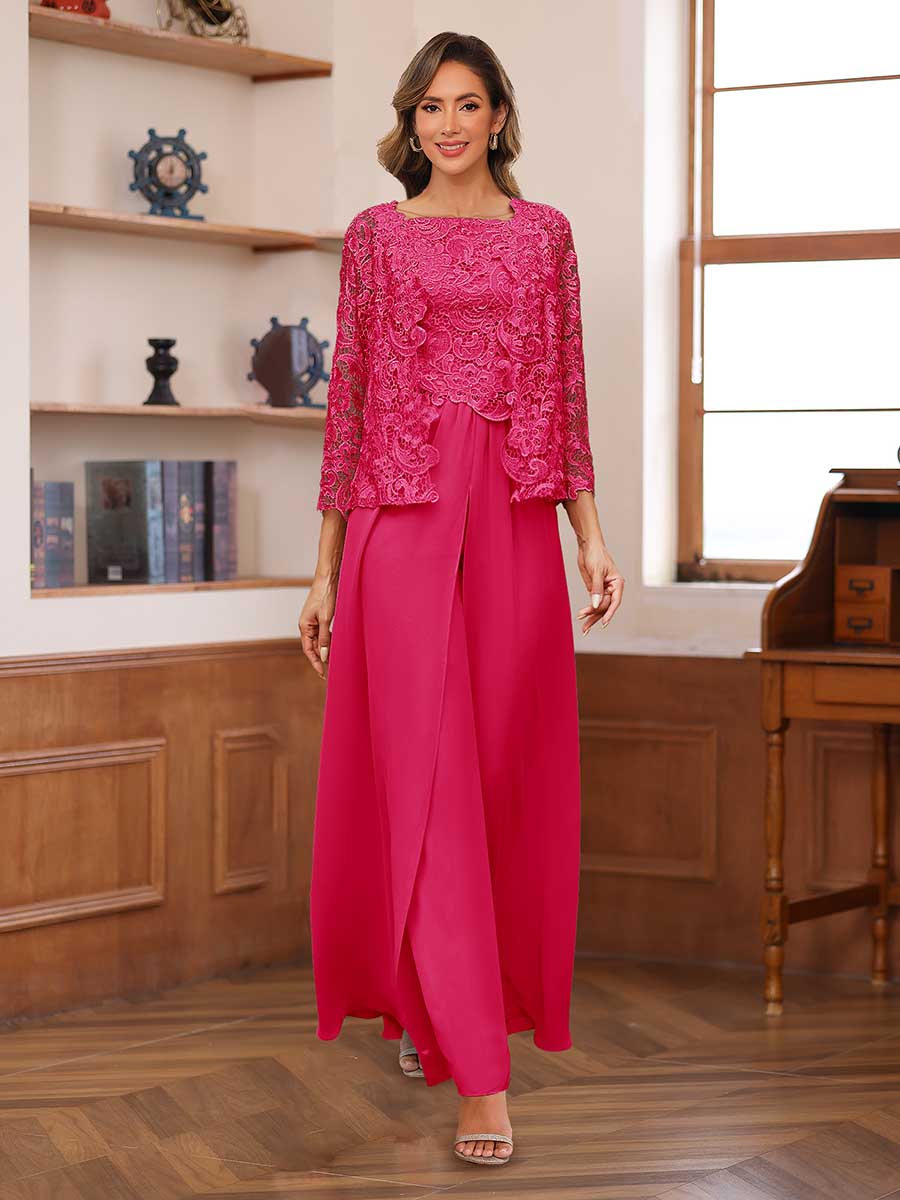 Severine hot pink alternate front view 2 mother of the bride outfit