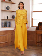 Severine gold alternate front view 2 mother of the bride outfit