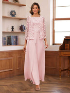 Severine pearl pink alternate front view 2 mother of the bride outfit