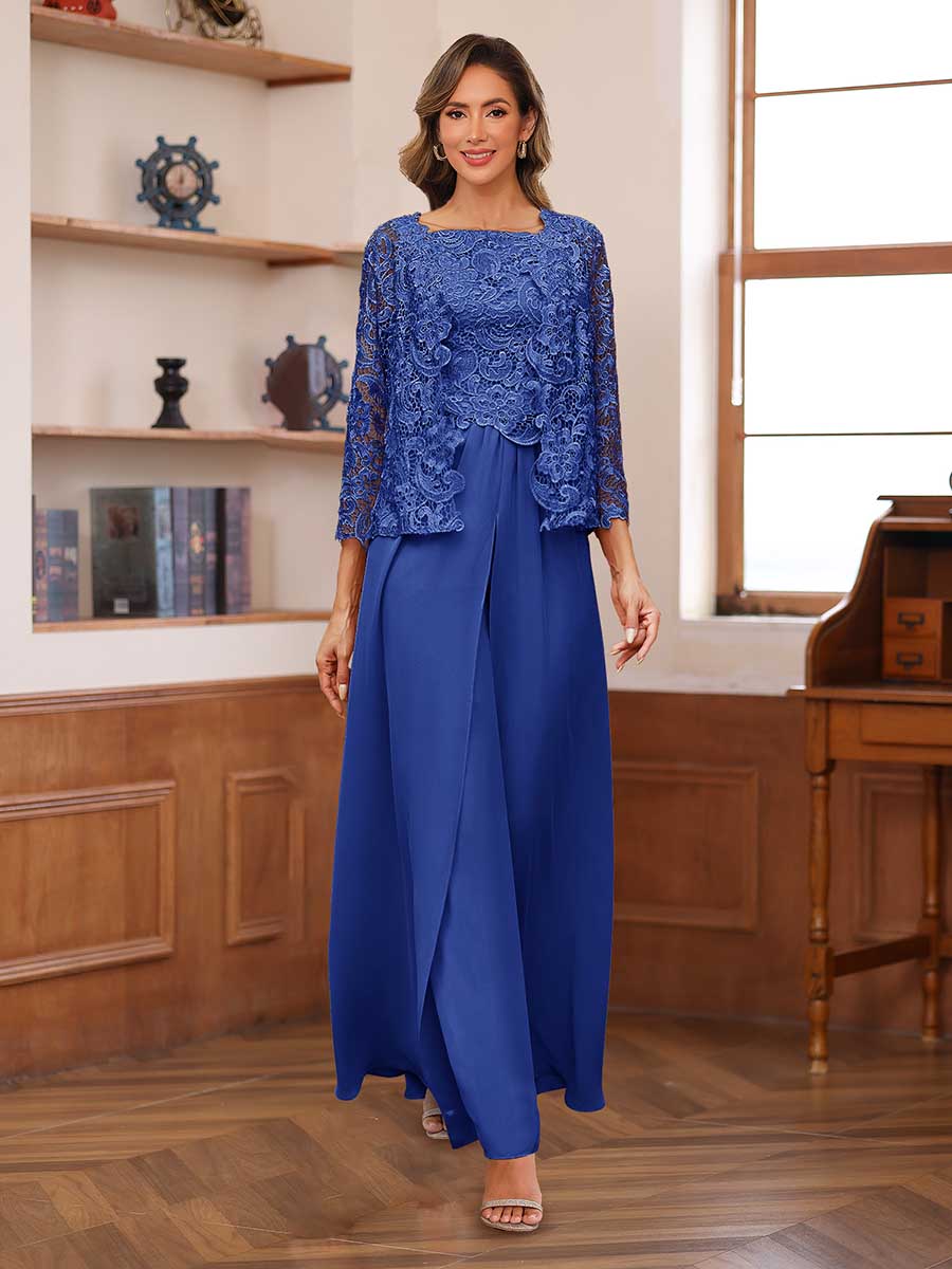 Severine royal blue front view mother of the bride outfit