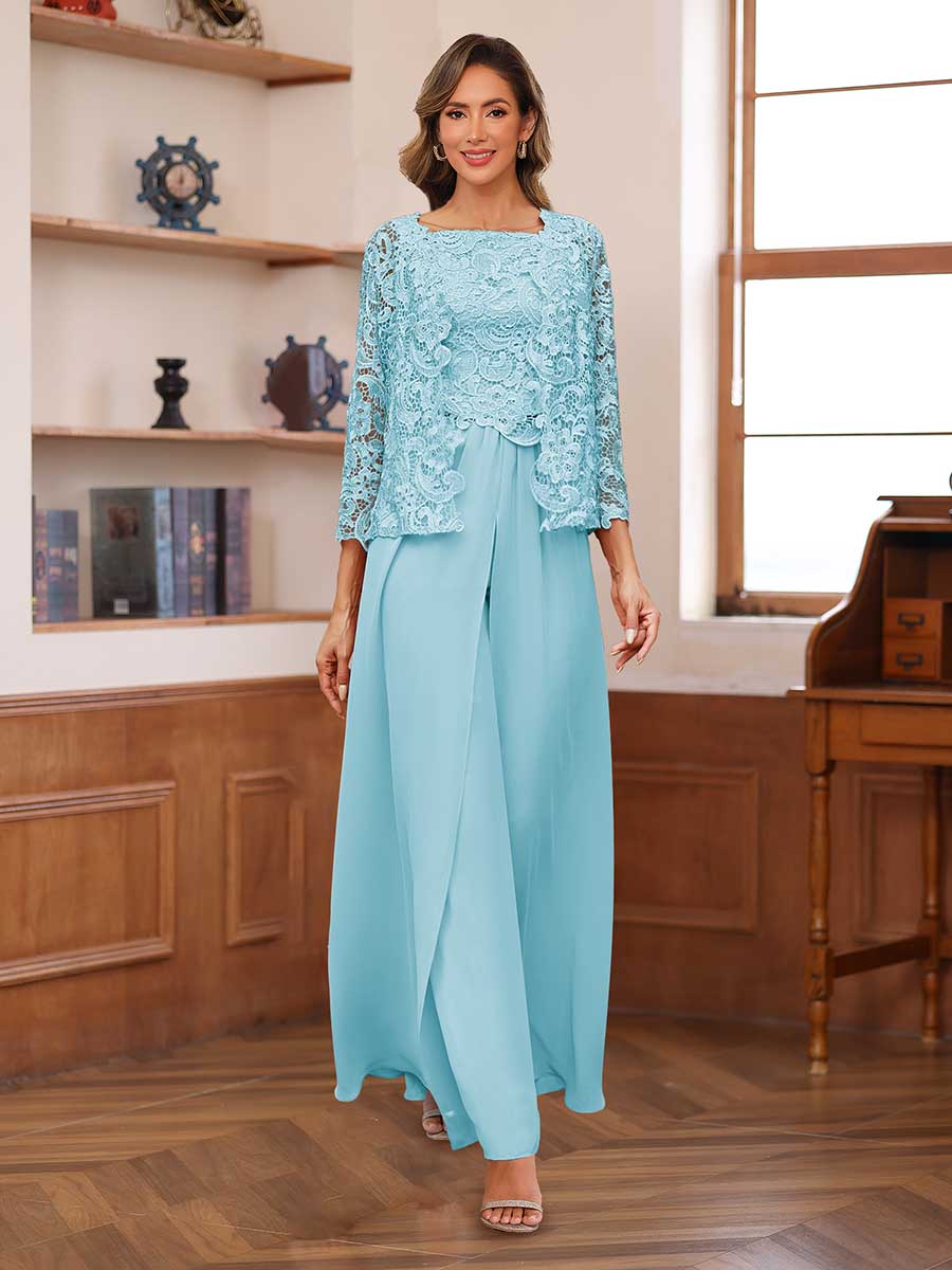 Severine sky blue alternate front view 2 mother of the bride outfit
