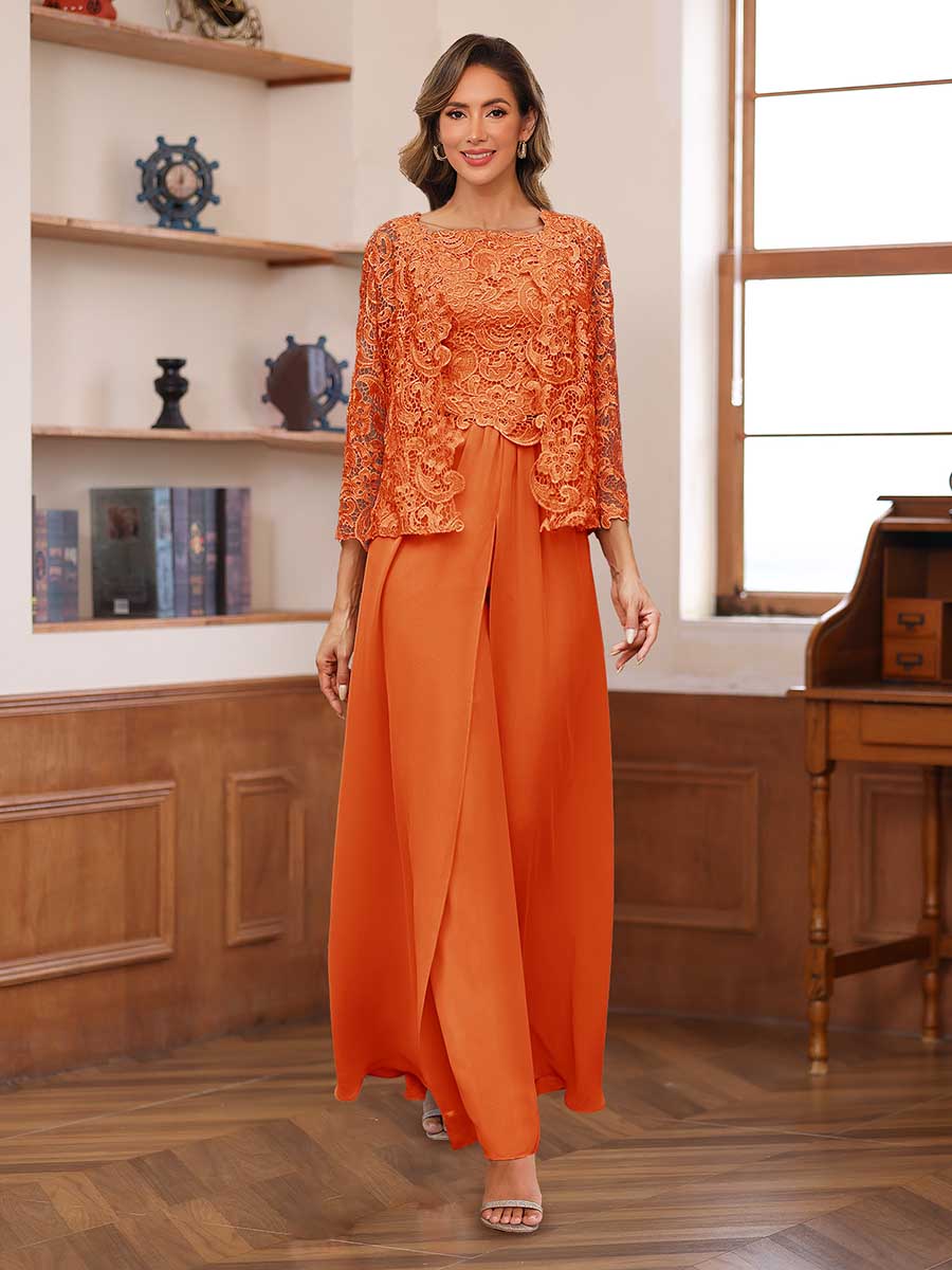 Severine orange front view mother of the bride outfit