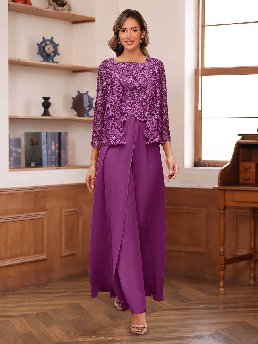 Severine orchid front view mother of the bride outfit