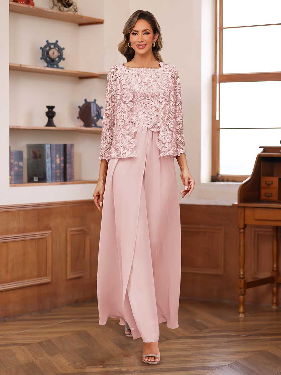Severine pearl pink front view mother of the bride outfit