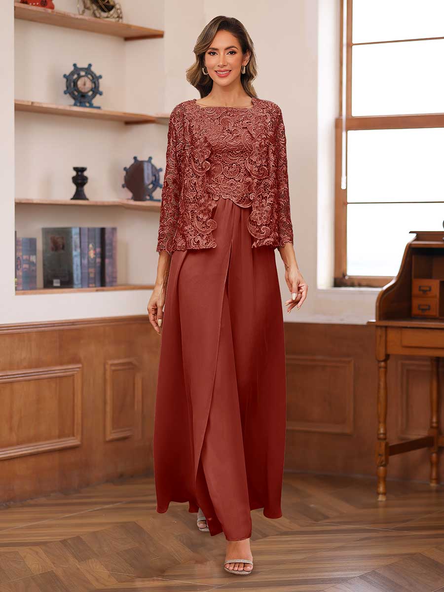 Severine rust front view mother of the bride outfit