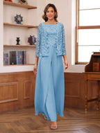 Severine sky blue alternate front view 3 mother of the bride outfit