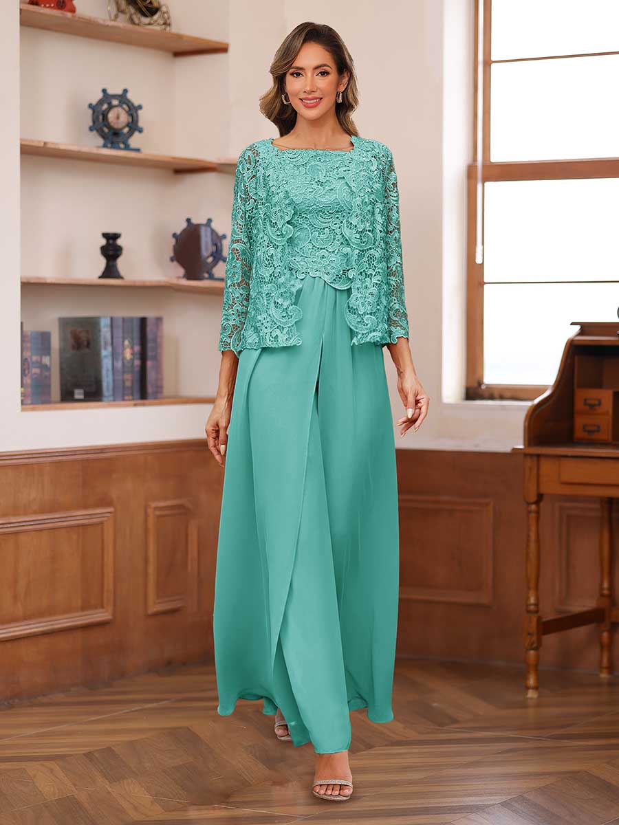Severine pool blue alternate front view 3 mother of the bride outfit