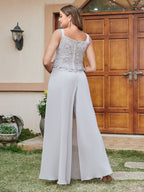 Cassandra June Silver bodice detail mother of the bride dress
