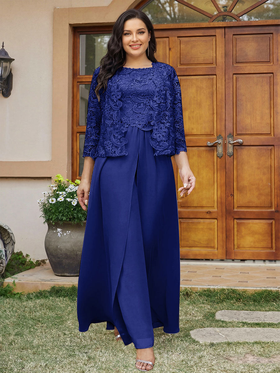 Cassandra June Royal Blue side view mother of the bride dress