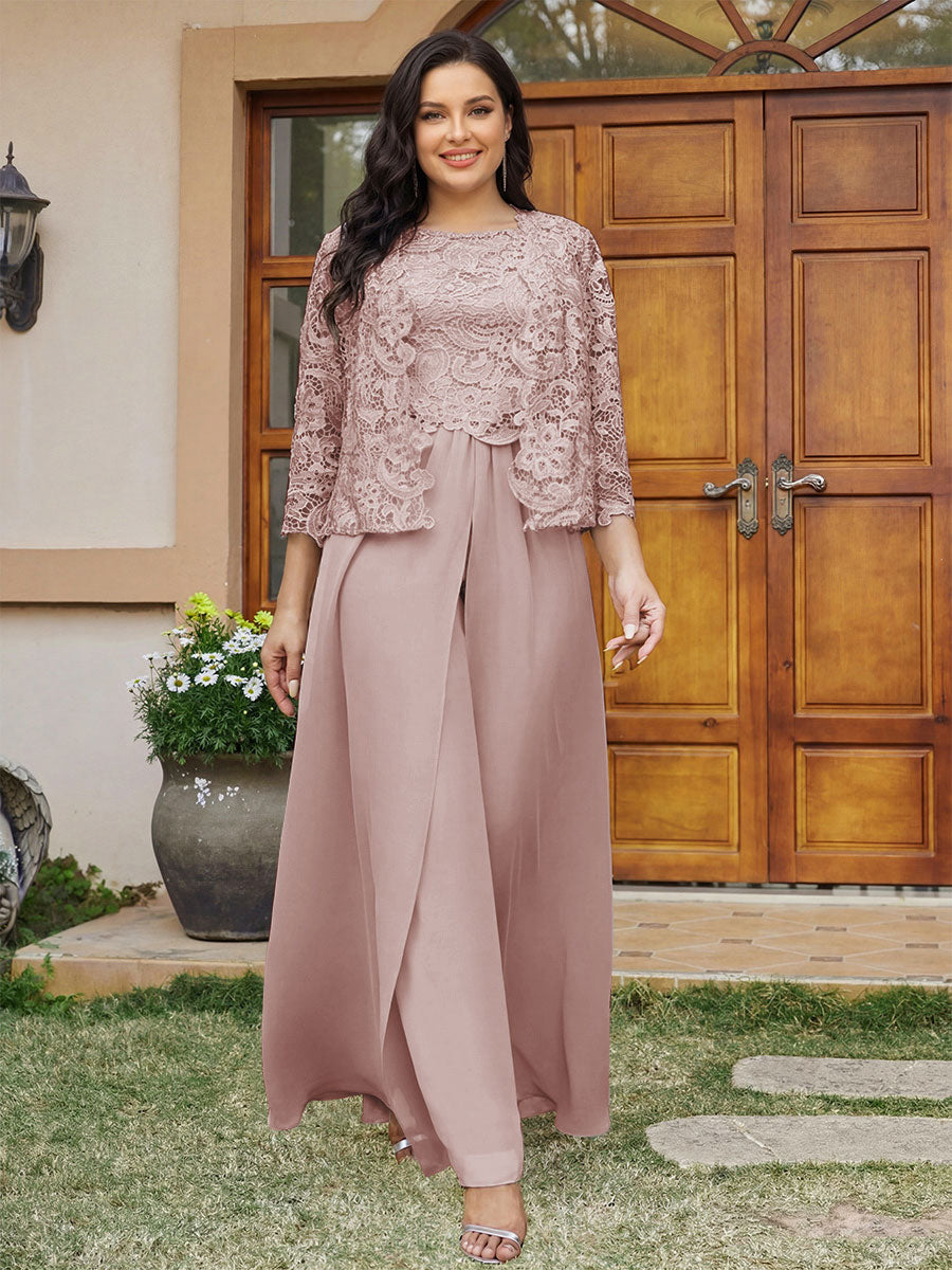 Cassandra June Dusty Rose back view mother of the bride dress