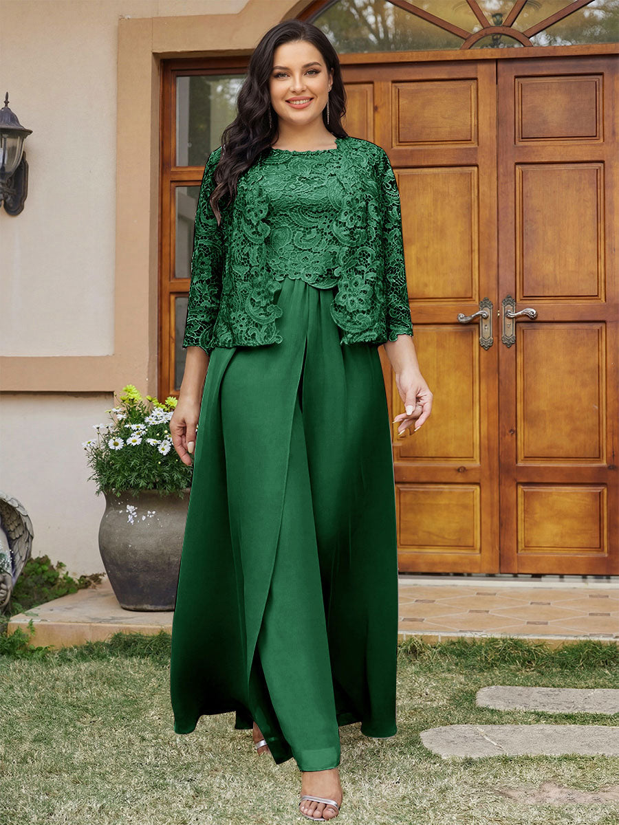 Cassandra June Emerald front view mother of the bride dress