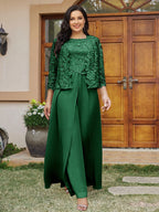 Cassandra June Emerald front view mother of the bride dress