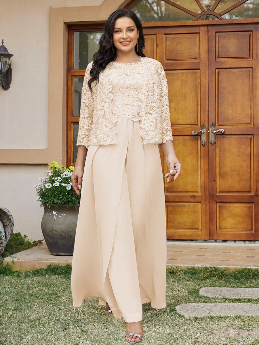 Cassandra June Champagne back view mother of the bride dress