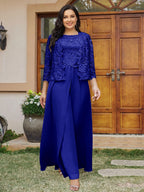 Cassandra June Royal Blue back view mother of the bride dress