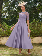 Sabrina Claire Wisteria back view mother of the bride dress