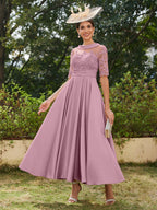 Sabrina Claire Mauve front view mother of the bride dress