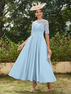 Sabrina Claire Sky Blue side view mother of the bride dress