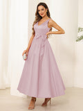 Fiora Lane Blush front view wedding guest dress
