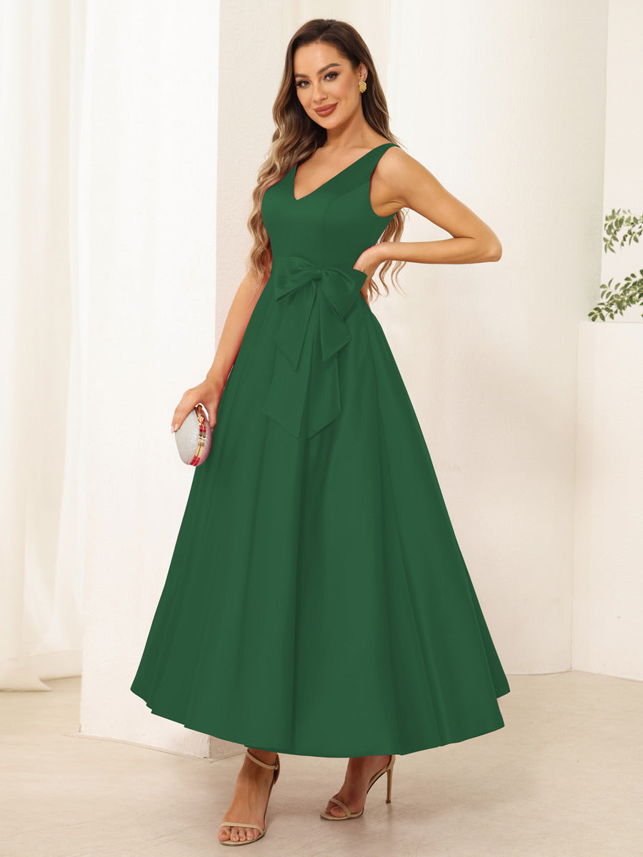 Fiora Lane Emerald front view wedding guest dress