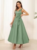 Fiora Lane Eucalyptus back view wedding guest dress