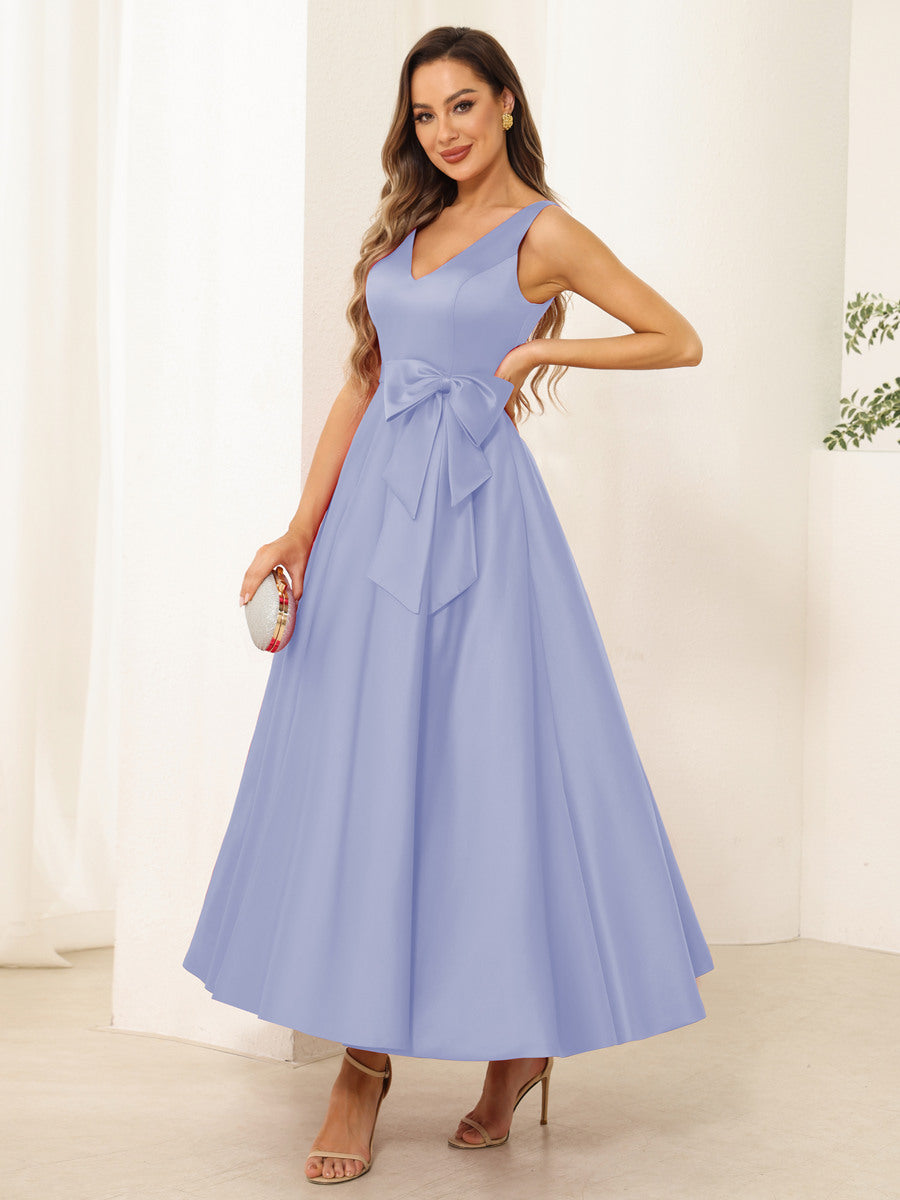 Fiora Lane Lavender front view wedding guest dress