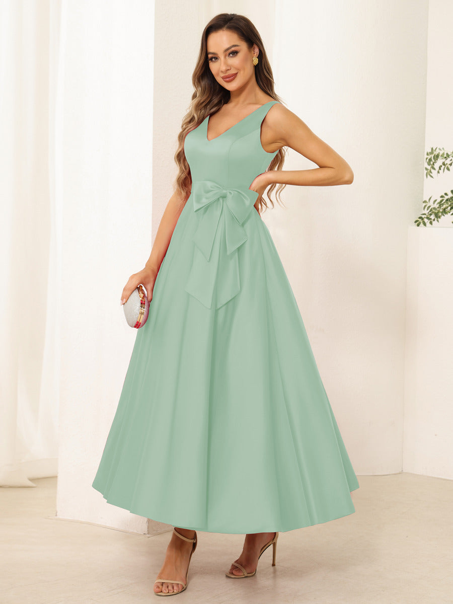Fiora Lane Mint Green front view wedding guest dress