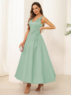 Fiora Lane Mint Green front view wedding guest dress