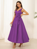 Fiora Lane Orchid front view wedding guest dress