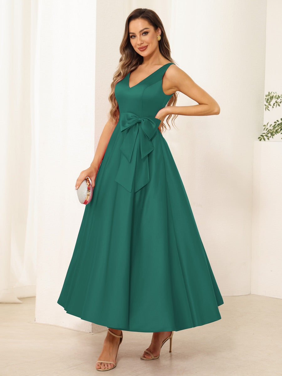 Fiora Lane Peacock front view wedding guest dress