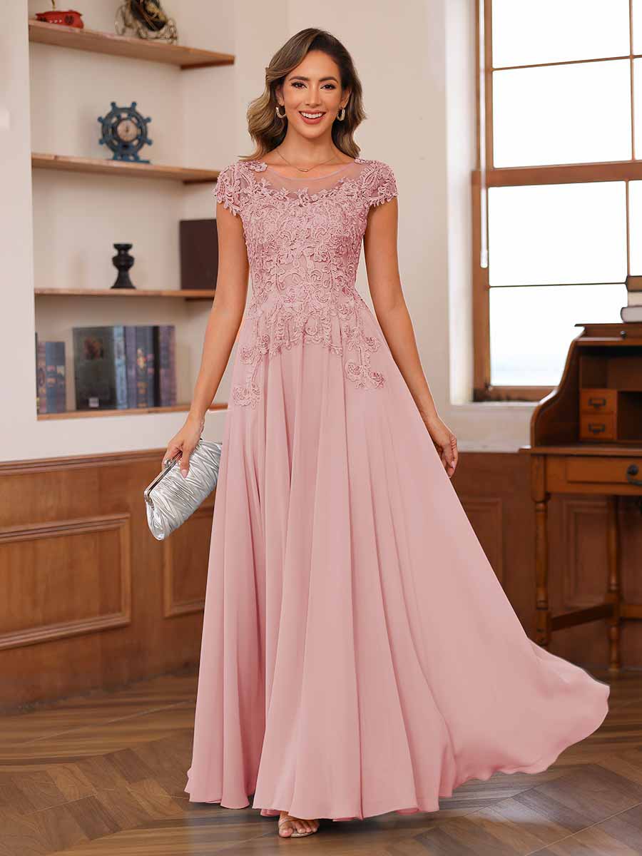 Floriane dusty rose alternate front view 2 mother of the bride dress